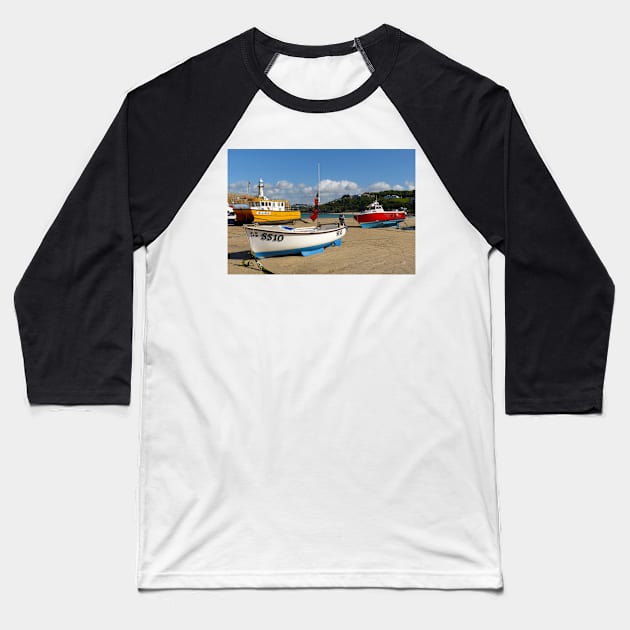 St Ives, Cornwall Baseball T-Shirt by Chris Petty